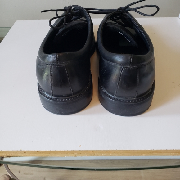 Hunters Bay Black Cap Toe oxford Derby Leather Men's Dress Shoes  Stylish - Picture 4 of 10